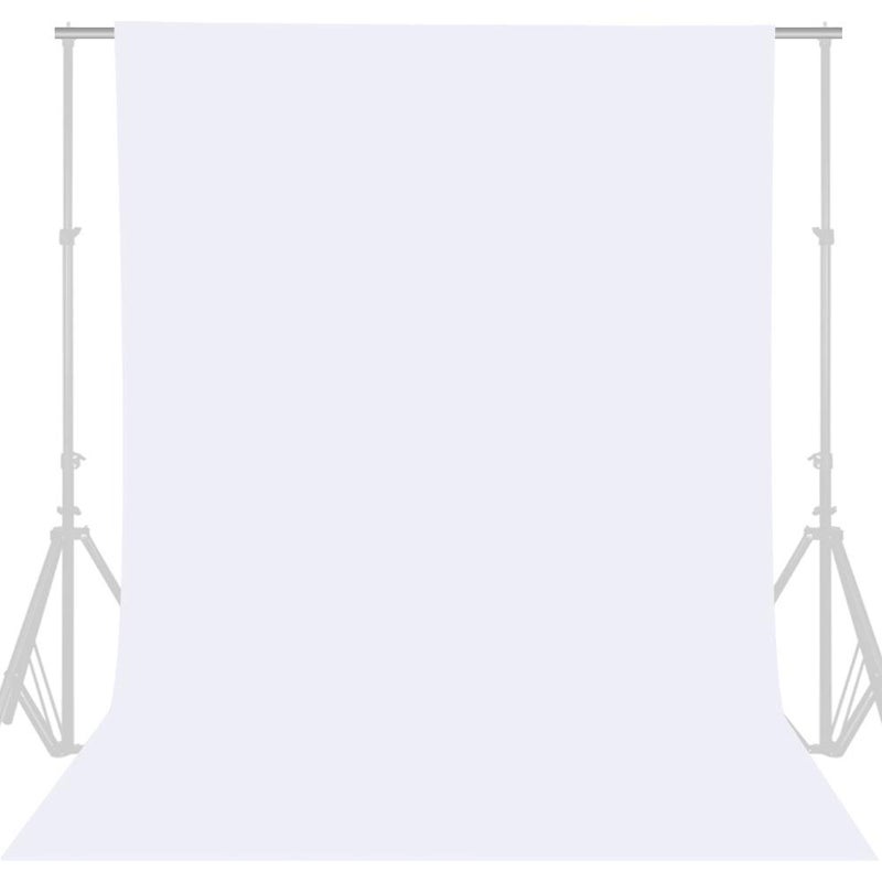GFCC 8FTX10FT White Backdrop Background for Photography Photo Booth Backdrop for Photoshoot Background Screen Video Recording Parties Curtain - Image 1
